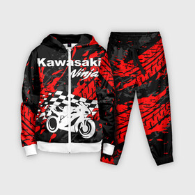 Детский костюм 3D с принтом KAWASAKI NINJA   КАВАСАКИ ,  |  | kawasaki | motorcycle | motosport | ninja | racing | speed | sport | байк | гонки | двигатель | кавасаки | мото | мотокросс | мотоспорт | мототриал | мотоцикл | нинзя. | скорость | спорт