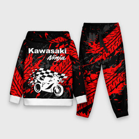 Детский костюм 3D (с толстовкой) с принтом KAWASAKI NINJA   КАВАСАКИ ,  |  | Тематика изображения на принте: kawasaki | motorcycle | motosport | ninja | racing | speed | sport | байк | гонки | двигатель | кавасаки | мото | мотокросс | мотоспорт | мототриал | мотоцикл | нинзя. | скорость | спорт
