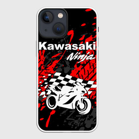 Чехол для iPhone 13 mini с принтом KAWASAKI NINJA   КАВАСАКИ ,  |  | kawasaki | motorcycle | motosport | ninja | racing | speed | sport | байк | гонки | двигатель | кавасаки | мото | мотокросс | мотоспорт | мототриал | мотоцикл | нинзя. | скорость | спорт