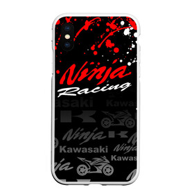 Чехол для iPhone XS Max матовый с принтом KAWASAKI NINJA / NINJA RACING , Силикон | Область печати: задняя сторона чехла, без боковых панелей | Тематика изображения на принте: kawasaki | motorcycle | motosport | ninja | racing | speed | sport | байк | гонки | двигатель | кавасаки | мото | мотокросс | мотоспорт | мототриал | мотоцикл | нинзя. | скорость | спорт