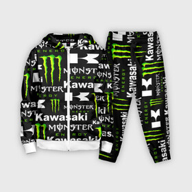 Детский костюм 3D с принтом KAWASAKI X MONSTER ENERGY ,  |  | Тематика изображения на принте: kawasaki | monster energy | motorcycle | motosport | racing | speed | sport | байк | гонки | двигатель | кавасаки | монстер энерджи. | мото | мотокросс | мотоспорт | мототриал | мотоцикл | скорость | спорт