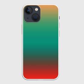 Чехол для iPhone 13 mini с принтом Красно бирюзовый градиент ,  |  | градиент | модный | размытый фон | современный узор | текстура