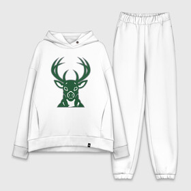 Женский костюм хлопок Oversize с принтом Bucks ,  |  | antetokounmpo | basketball | bucks | giannis | milwaukee | mvp | nba | sport | streetball | адетокумбо | бакс | баскетбол | игра | милуоки | мяч | нба | олень | спорт | стритбол | тренер | чемпион | янис