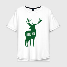 Мужская футболка хлопок Oversize с принтом NBA - Bucks , 100% хлопок | свободный крой, круглый ворот, “спинка” длиннее передней части | antetokounmpo | basketball | bucks | giannis | milwaukee | mvp | nba | sport | streetball | адетокумбо | бакс | баскетбол | игра | милуоки | мяч | нба | олень | спорт | стритбол | тренер | чемпион | янис