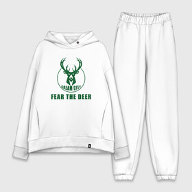 Женский костюм хлопок Oversize с принтом Fear The Deer ,  |  | antetokounmpo | basketball | bucks | giannis | milwaukee | mvp | nba | sport | streetball | адетокумбо | бакс | баскетбол | игра | милуоки | мяч | нба | олень | спорт | стритбол | тренер | чемпион | янис