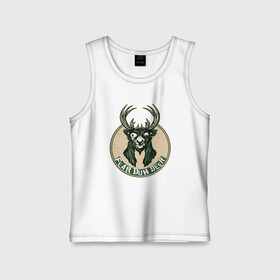 Детская майка хлопок с принтом Fear Duh Deer ,  |  | antetokounmpo | basketball | bucks | giannis | milwaukee | mvp | nba | sport | streetball | адетокумбо | бакс | баскетбол | игра | милуоки | мяч | нба | олень | спорт | стритбол | тренер | чемпион | янис