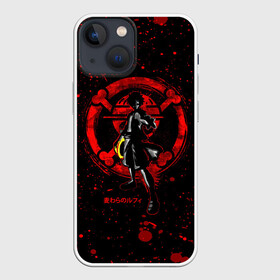 Чехол для iPhone 13 mini с принтом Луффи пират Соломенной Шляпы | One Piece ,  |  | anime | manga | monkey d. luffy | one piece | аниме | большой куш | брызги | ван пис | вон пис | капитан | капли | карсные | король пиратов | краска | кровь | луси | луфи | луффи | луффи таро | манга | манки д. луффи