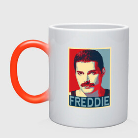 Кружка хамелеон с принтом Freddie , керамика | меняет цвет при нагревании, емкость 330 мл | alternative | metall | music | queen | qween | rock | альтернатива | квин | куин | металл | музыка | рок | фредди меркьюри