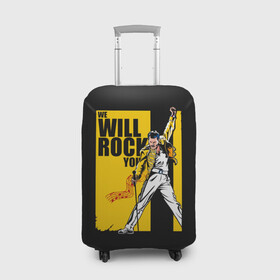 Чехол для чемодана 3D с принтом We will rock you , 86% полиэфир, 14% спандекс | двустороннее нанесение принта, прорези для ручек и колес | alternative | metall | music | queen | qween | rock | альтернатива | квин | куин | металл | музыка | рок | фредди меркьюри