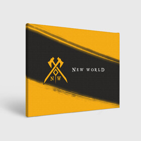 Холст прямоугольный с принтом New World - Brush , 100% ПВХ |  | Тематика изображения на принте: amazon | covenant | game | games | logo | marauders | new | new world | rpg | syndicate | world | амазон | ворлд | игра | игры | ковенанты | краска | лого | марадеры | мир | новый | нью | нью ворлд | рпг | синдикат