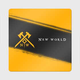 Магнит виниловый Квадрат с принтом New World - Brush , полимерный материал с магнитным слоем | размер 9*9 см, закругленные углы | Тематика изображения на принте: amazon | covenant | game | games | logo | marauders | new | new world | rpg | syndicate | world | амазон | ворлд | игра | игры | ковенанты | краска | лого | марадеры | мир | новый | нью | нью ворлд | рпг | синдикат