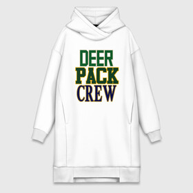 Платье-худи хлопок с принтом Deer Pack Crew ,  |  | Тематика изображения на принте: antetokounmpo | basketball | bucks | giannis | milwaukee | mvp | nba | sport | streetball | адетокумбо | бакс | баскетбол | игра | милуоки | мяч | нба | олень | спорт | стритбол | тренер | чемпион | янис