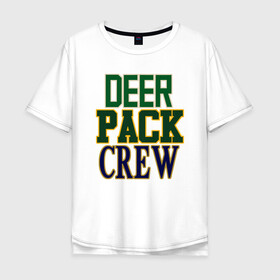 Мужская футболка хлопок Oversize с принтом Deer Pack Crew , 100% хлопок | свободный крой, круглый ворот, “спинка” длиннее передней части | antetokounmpo | basketball | bucks | giannis | milwaukee | mvp | nba | sport | streetball | адетокумбо | бакс | баскетбол | игра | милуоки | мяч | нба | олень | спорт | стритбол | тренер | чемпион | янис