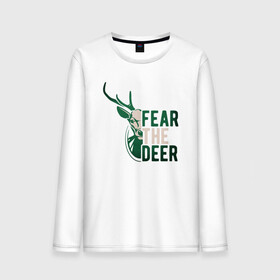 Мужской лонгслив хлопок с принтом Fear The Deer , 100% хлопок |  | antetokounmpo | basketball | bucks | giannis | milwaukee | mvp | nba | sport | streetball | адетокумбо | бакс | баскетбол | игра | милуоки | мяч | нба | олень | спорт | стритбол | тренер | чемпион | янис