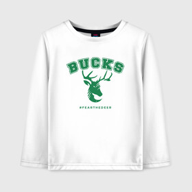 Детский лонгслив хлопок с принтом Bucks - Champions , 100% хлопок | круглый вырез горловины, полуприлегающий силуэт, длина до линии бедер | antetokounmpo | basketball | bucks | giannis | milwaukee | mvp | nba | sport | streetball | адетокумбо | бакс | баскетбол | игра | милуоки | мяч | нба | олень | спорт | стритбол | тренер | чемпион | янис