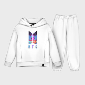 Детский костюм хлопок Oversize с принтом BTS | БТС (Z) ,  |  | bangtan boys | bangtan sonyeondan | beyond the scene | bt21 | bts | bulletproof boy scouts | love yourself | rm | бойбенд | бтс | ви | джей хоуп | джонгук | пантхан сонёндан | сюга | фандань шаоняньтуань | чимин | чин