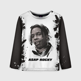 Детский лонгслив 3D с принтом АСАП | ASAP ROCKY (Z) , 100% полиэстер | длинные рукава, круглый вырез горловины, полуприлегающий силуэт
 | america | asap | asap rocky | black rap | music | rap | raper | testing | usa | америка | асап | асап роки | зарубежная музыка | музыка | музыкант | реп | репер | сша | тестин | черный реп