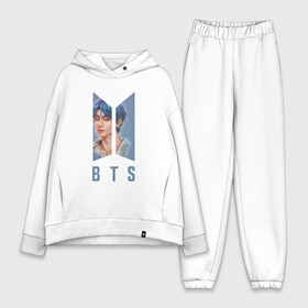 Женский костюм хлопок Oversize с принтом BTS | LOGO (Z) ,  |  | bangtan boys | bangtan sonyeondan | beyond the scene | bt21 | bts | bulletproof boy scouts | love yourself | rm | бойбенд | бтс | ви | джей хоуп | джонгук | пантхан сонёндан | сюга | фандань шаоняньтуань | чимин | чин