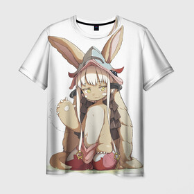 Мужская футболка 3D с принтом Nanachi , 100% полиэфир | прямой крой, круглый вырез горловины, длина до линии бедер | Тематика изображения на принте: anime | made in abyss | nanachi | reg | аниме | нанати | наначи | ражденный в бездне | рег