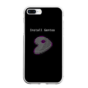 Чехол для iPhone 7Plus/8 Plus матовый с принтом Install Gentoo , Силикон | Область печати: задняя сторона чехла, без боковых панелей | distro | gentoo | linux | programmer | генту | дистибутив | линух | программистам