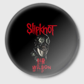 Значок с принтом SID WILSON | SLIPKNOT | СЛИПКНОТ (Z) ,  металл | круглая форма, металлическая застежка в виде булавки | Тематика изображения на принте: rock | sid wilson | slipknot | петля | рок | сид вилсон | скользящий узел | слипкнот | тяжелый рок | удавка