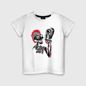 Детская футболка хлопок с принтом Punk music , 100% хлопок | круглый вырез горловины, полуприлегающий силуэт, длина до линии бедер | punk | металл | музыка | музыкант | панк | рок | рокер