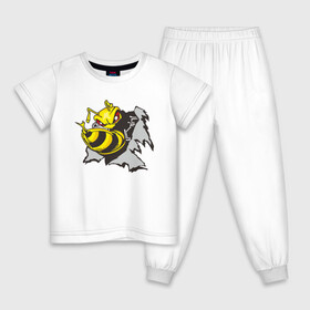 Детская пижама хлопок с принтом Оса 3D , 100% хлопок |  брюки и футболка прямого кроя, без карманов, на брюках мягкая резинка на поясе и по низу штанин
 | Тематика изображения на принте: 3d | жало | мед | насекомое | оса | пчела