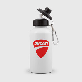 Бутылка спортивная с принтом DUCATI ДУКАТИ ЭМБЛЕМА , металл | емкость — 500 мл, в комплекте две пластиковые крышки и карабин для крепления | Тематика изображения на принте: ducati | moto | motocycle | racing | sport | дукати | мото | мотоспорт | мотоцикл | рейсинг | спорт