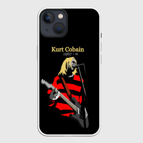 Чехол для iPhone 13 с принтом КУРТ КОБЕЙН | НИРВАНА | ЛОГО (+спина) (Z) ,  |  | cobain | kurt | kurt donald cobain | nirvana | rock | smile | альтернативный рок | гранж | дэйв грол | крист новоселич | курт кобейн | нирвана | рок | смайл