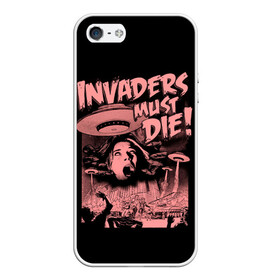 Чехол для iPhone 5/5S матовый с принтом Invaders must die , Силикон | Область печати: задняя сторона чехла, без боковых панелей | alternative | dj | electo | music | prodigy | альтернатива | музыка | продиджи | продижи | электроника