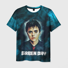 Мужская футболка 3D с принтом Billie | GreenDay | ГринДай (Z) , 100% полиэфир | прямой крой, круглый вырез горловины, длина до линии бедер | billie joe armstrong | greenday | rock | альтернативный | билли джо армстронг | гриндей | зеленый день | майк дёрнт | музыка | панк рок | поп панк | рок | тре кул