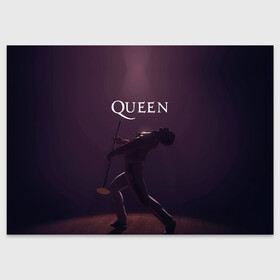 Поздравительная открытка с принтом Freddie Mercury | Queen (Z) , 100% бумага | плотность бумаги 280 г/м2, матовая, на обратной стороне линовка и место для марки
 | freddie mercury | music | queen | брайан мэй | глэм рок | джон дикон | квин | королева | музыка | поп рок | роджер тейлор | фредди | фредди меркьюри | фреди | хард рок