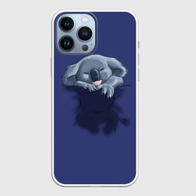 Чехол для iPhone 13 Pro Max с принтом Спящая коала ,  |  | koala | арт | детеныш | детёныш коалы | животное | зверь | карман на груди | коала | малыш | медведь | медвежонок | милота | милые животные | милые звери | милые зверьки | мимими | мишка | ребенок