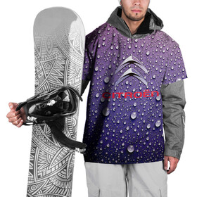 Накидка на куртку 3D с принтом Citroёn Storm | Ситроен ливень , 100% полиэстер |  | auto | car | citroen | motor | sport | sport car | авто | авто бренды | вода | дождь | капли | машина | ситроен | спорт | спорт кар