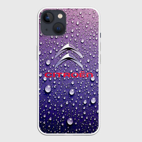 Чехол для iPhone 13 с принтом Citroёn Storm | Ситроен ливень ,  |  | auto | car | citroen | motor | sport | sport car | авто | авто бренды | вода | дождь | капли | машина | ситроен | спорт | спорт кар