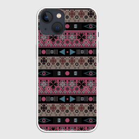 Чехол для iPhone 13 с принтом Этнический полосатый орнамент ,  |  | абстрактный | африканский узор | геометрический узор | орнамент | полосы | текстура | шаблон