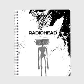 Тетрадь с принтом Radiohead | Радиохед (Z) , 100% бумага | 48 листов, плотность листов — 60 г/м2, плотность картонной обложки — 250 г/м2. Листы скреплены сбоку удобной пружинной спиралью. Уголки страниц и обложки скругленные. Цвет линий — светло-серый
 | radiohead | thomas edward yorke | альтернативный рок | арт рок | джонни гринвуд | инди рок | колин гринвуд | том йорк | фил селуэй | эд о’брайен | экспериментальный рок | электронная музыка