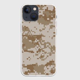 Чехол для iPhone 13 mini с принтом Камуфляжный пиксель ,  |  | иллюстрация | камуфляж | пикселька | пустынный | форма