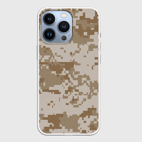 Чехол для iPhone 13 Pro с принтом Камуфляжный пиксель ,  |  | иллюстрация | камуфляж | пикселька | пустынный | форма