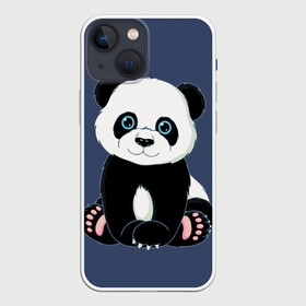 Чехол для iPhone 13 mini с принтом Милая Панда (Sweet Panda) ,  |  | animals | beast | panda | глаза | детям | животные | звери | лапки | милые | мульт | панда | растения | цветы | эвкалипт