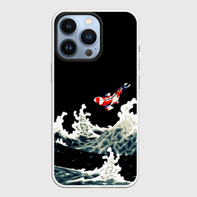 Чехол для iPhone 13 Pro с принтом Карп Кои Волна Япония Рыба ,  |  | fish | japan | koi | ocean | sea | style | waves | аниме | вода | волны | животные | иероглифы | карпы | кои | культура | море | надпись | океан | рыбы | стиль | япония