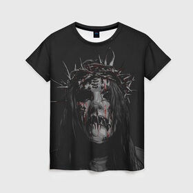 Женская футболка 3D с принтом Joey Jordison , 100% полиэфир ( синтетическое хлопкоподобное полотно) | прямой крой, круглый вырез горловины, длина до линии бедер | alternative | metall | music | rock | slipknot | slipnot | альтернатива | металл | музыка | рок | слипкнот | слипнот