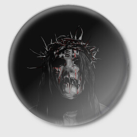 Значок с принтом Joey Jordison ,  металл | круглая форма, металлическая застежка в виде булавки | Тематика изображения на принте: alternative | metall | music | rock | slipknot | slipnot | альтернатива | металл | музыка | рок | слипкнот | слипнот