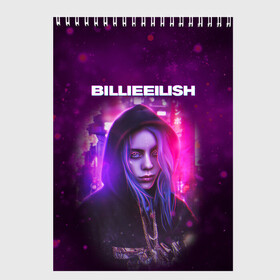 Скетчбук с принтом BILLIE EILISH | GLITCH (Z) , 100% бумага
 | 48 листов, плотность листов — 100 г/м2, плотность картонной обложки — 250 г/м2. Листы скреплены сверху удобной пружинной спиралью | Тематика изображения на принте: be | billie | billie eilish | blohsh | ghoul | glitch | айлиш | билли | билли айлиш | бэрд | глитч | пайрат | пайрат бэрд