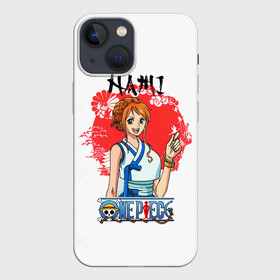 Чехол для iPhone 13 mini с принтом Нами One Piece. Большой куш ,  |  | anime | manga | one piece | аниме | большой куш | ван пис | великий флот соломенной шляпы | вон пис | девушка с рыжими волосами | король пиратов | кошка воровка | манга | навигатор | нами | намидзо | о нами