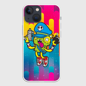 Чехол для iPhone 13 mini с принтом Crazy Bomberman ,  |  | bomberman | crazy | бомба | бомбермен | бомбермэн | оружие