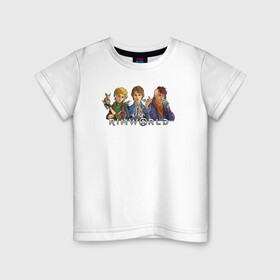 Детская футболка хлопок с принтом RimWorld персонажи , 100% хлопок | круглый вырез горловины, полуприлегающий силуэт, длина до линии бедер | rimworld | игра | компьютерная игра | научно фантастическая | римворлд