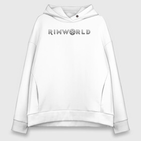 Женское худи Oversize хлопок с принтом RimWorld logo , френч-терри — 70% хлопок, 30% полиэстер. Мягкий теплый начес внутри —100% хлопок | боковые карманы, эластичные манжеты и нижняя кромка, капюшон на магнитной кнопке | rimworld | игра | компьютерная игра | научно фантастическая | римворлд