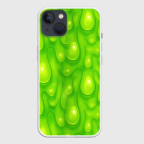 Чехол для iPhone 13 с принтом СЛИЗЬ   SLIME   ТЕКСТУРА ,  |  | pattern | slime | желе | жидкость | зеленый | мерзко. | слизь | сопли | текстура | узор