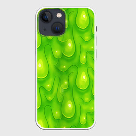 Чехол для iPhone 13 mini с принтом СЛИЗЬ   SLIME   ТЕКСТУРА ,  |  | pattern | slime | желе | жидкость | зеленый | мерзко. | слизь | сопли | текстура | узор